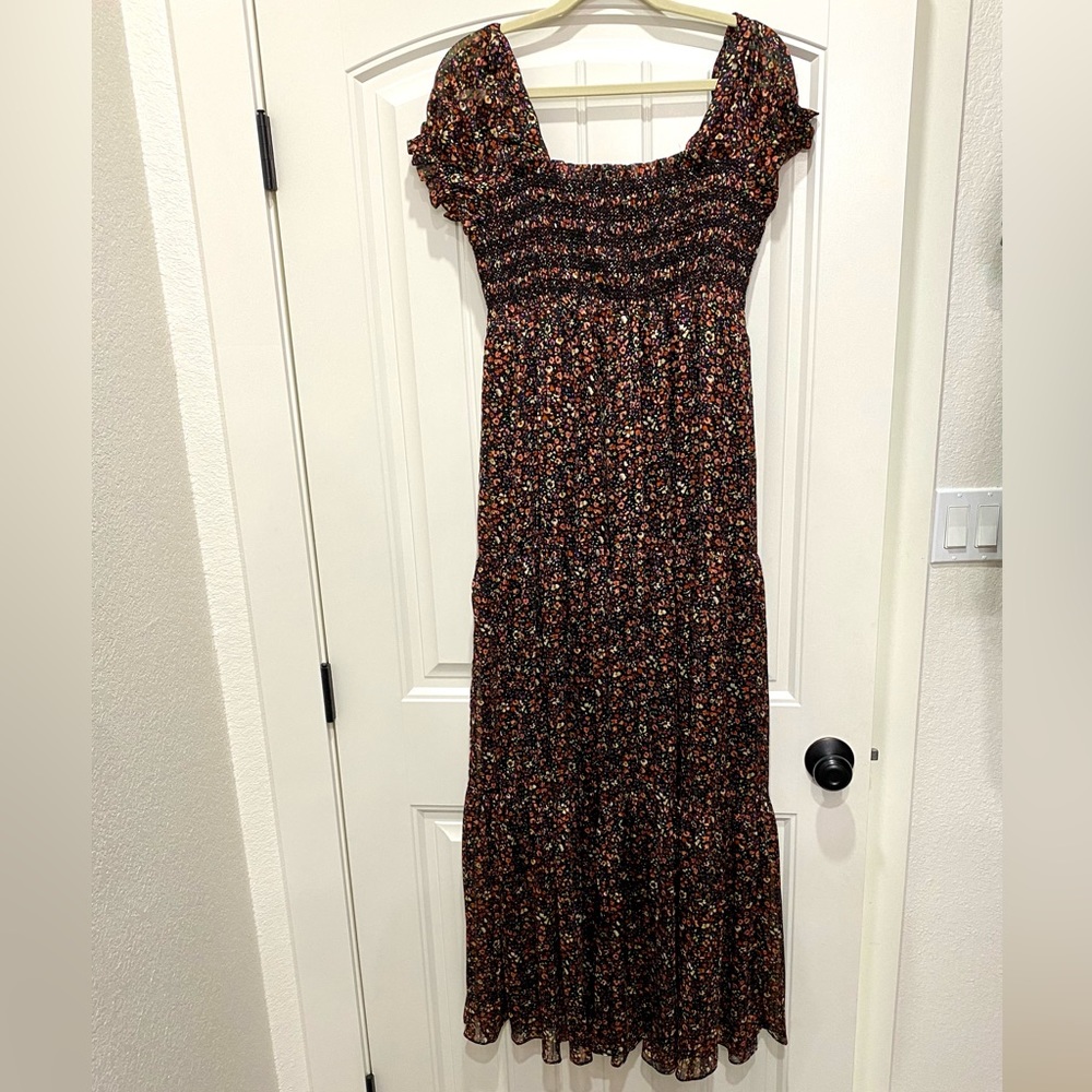 Buddy Love Maxi Dress with Smocked Top L
